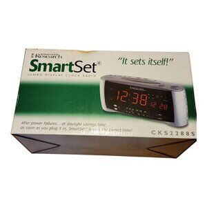 Emerson Research Smart Set Jumbo Display Alarm Clock Radio CKS2288S Vintage